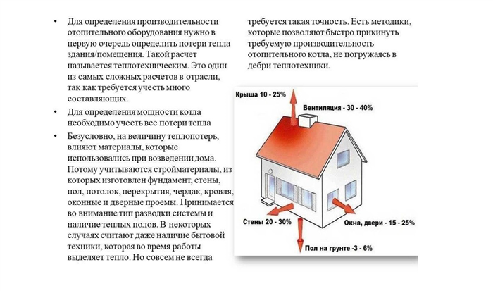 Методы расчета тепловых потерь