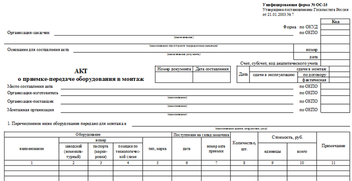 Как заполнить акт приема-передачи оборудования после ремонта?